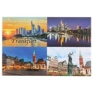 Fotomagnet Foto Magnet Kühlschrankmagnet - Frankfurt 4 in 1