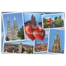 Nürnberg Herz Love Postkarten Magnet Fotomagnet...