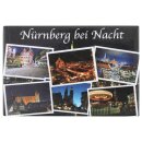 Nürnberg bei Nacht - Postkarten Foto Magnet...