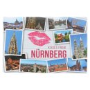Kisses from Nürnberg Souvenir -  Postkarten Foto Magnet Fotomagnet Germany BRD