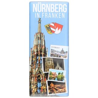 Nürnberg Deluxe Postkarten Fotomagnet Foto Magnet Schöner Brunnen Franken