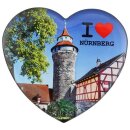 Foto Magnet Herz Form I Love Nürnberg Deutschland...