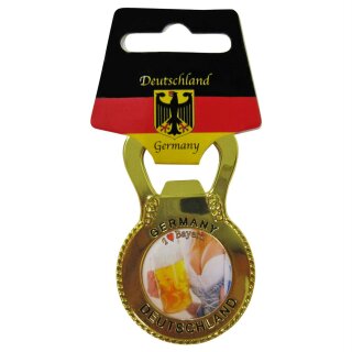 Deutschland Flagge Gold Germany Bayern Flaschenöffner Bier Öffner Magnet BRD