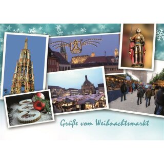 Nürnberg Foto Magnet Fotomagnet Postkarte Design Weihnachten Christkindlesmarkt