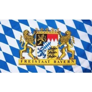 Bayern Freistaat Staatswappen Flagge 90x150 cm