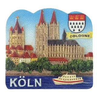 Polyresin Köln Rhein Colonia Handbemalt Germany Deutschland Rhein