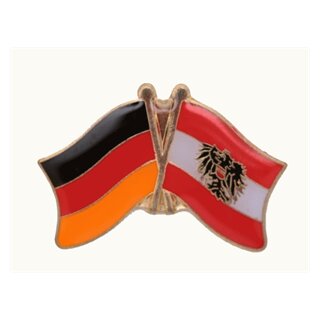 Deutschland / Österreich mit Wappen Freundschaftspin