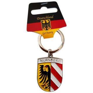 Nürnberg Franken Wappen Schlüsselanhänger Keyring Deutschland Germany Silber