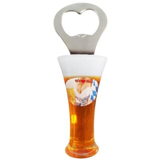 Flaschenöffner Weizen Bierkrug Massbier Bier Prost I Love Bayern