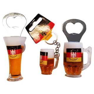 3 er Set Bierkrug Bieröffner Öffner Flaschenöffner Weizen Schlüsselanhänger Krug - Germany Deutschland