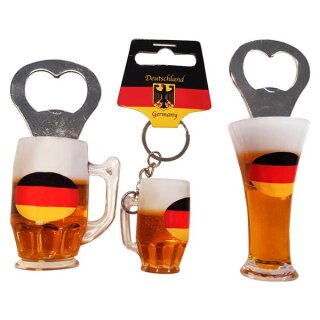 3 er Set Bierkrug Bieröffner Öffner Flaschenöffner Weizen Schlüsselanhänger Krug - Germany Deutschland M1