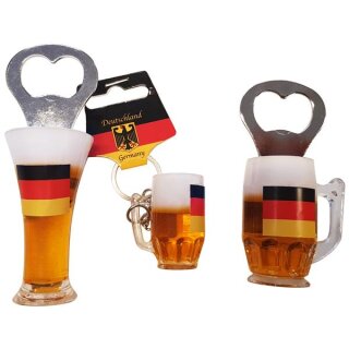 3 er Set Bierkrug Bieröffner Öffner Flaschenöffner Weizen Schlüsselanhänger Krug - Germany Deutschland M2