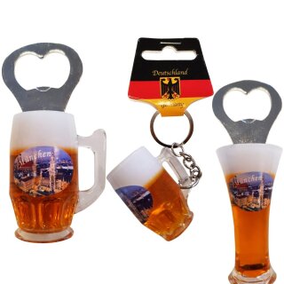 3 er Set Bierkrug Bieröffner Öffner Flaschenöffner Weizen Schlüsselanhänger Krug -  München M1