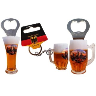 3 er Set Bierkrug Bieröffner Öffner Flaschenöffner Weizen Schlüsselanhänger Krug -  Frankfurt F2