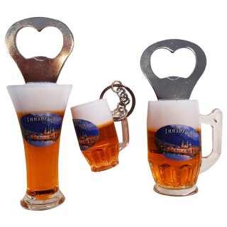 3 er Set Bierkrug Bieröffner Öffner Flaschenöffner Weizen Schlüsselanhänger Krug -  Innsbruch Österreich IN1