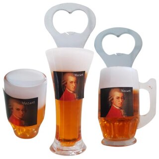 3 er Set Bierkrug Bieröffner Öffner Flaschenöffner Weizen Schlüsselanhänger Krug -  Wien Vienna Salzburg  Mozart