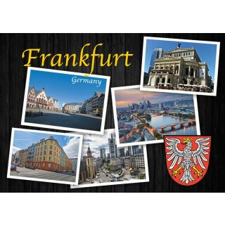 Fotomagnet Foto Magnet Kühlschrankmagnet - Frankfurt Postkarte