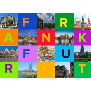 Fotomagnet Foto Magnet Kühlschrankmagnet - Frankfurt am Main Postkarte Bunt