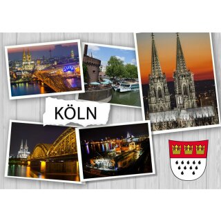 Fotomagnet Foto Magnet Kühlschrankmagnet - Köln Postkarte