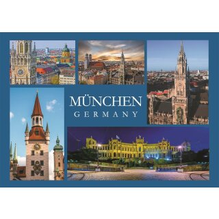 Fotomagnet Foto Magnet Kühlschrankmagnet - München Postkarte