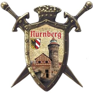 Nürnberg Metall Magnet Burg Ritter Germany Deutschland