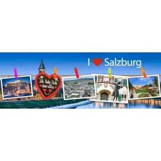Langes I love Salzburg Postkarten Fotomagnet Foto Magnet Top-24