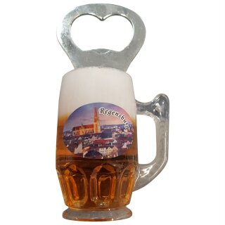 Flaschenöffner Bierkrug Massbier Bier Magnet Regensburg