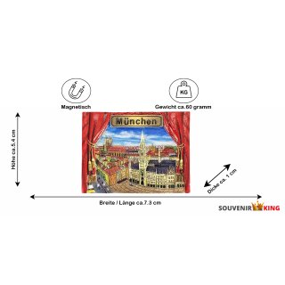 München Vorhang Marienplatz Postkarte