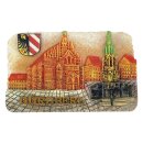 Nürnberg Magnet Frauenkirche und Schöner Brunnen am Hauptmarkt