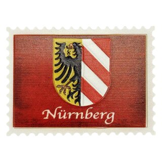 Nürnberg Magnet Stadtwappen im Briefmarken Design