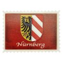 Nürnberg Magnet Stadtwappen im Briefmarken Design