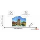 Magnet Bamberg Altes Rathaus auf der Regnitz mit Brücke