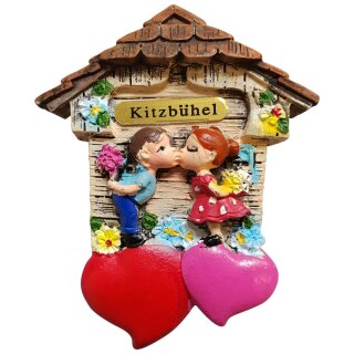 Kuckucksuhr Magnet Polyresin Kühlschrank Kuss 3D Paar Österreich - Kitzbühel