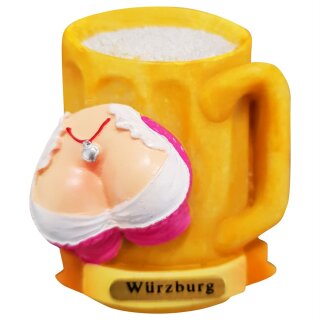 Kühlschrank Magnet Bierkrug Maß Bier Dirndl Busen Deutschland - Würzburg A5