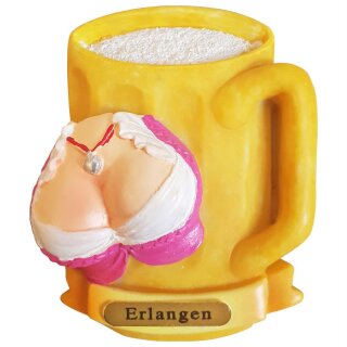 Kühlschrank Magnet Bierkrug Maß Bier Dirndl Busen Deutschland - Erlangen A8