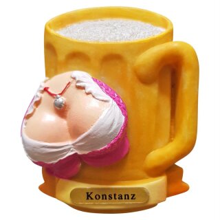 Kühlschrank Magnet Bierkrug Maß Bier Dirndl Busen Deutschland - Konstanz A7