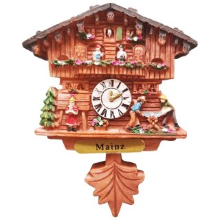 Kühlschrankmagnet Alpen Kuckucksuhr Magnet  Urlaubserinnerung Mitbringsel Deko - Mainz