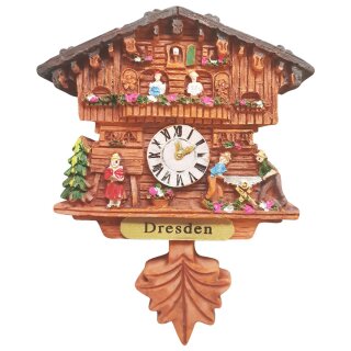 Kühlschrankmagnet Alpen Kuckucksuhr Magnet  Urlaubserinnerung Mitbringsel Deko - Dresden