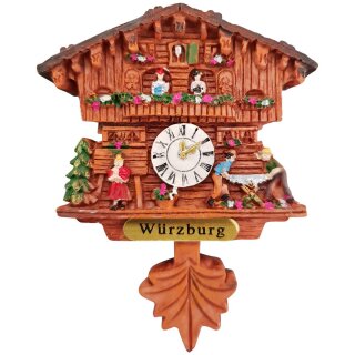 Kühlschrankmagnet Alpen Kuckucksuhr Magnet  Urlaubserinnerung Mitbringsel Deko - Würzburg