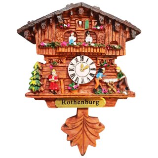 Kühlschrankmagnet Alpen Kuckucksuhr Magnet  Urlaubserinnerung Mitbringsel Deko - Rothenburg