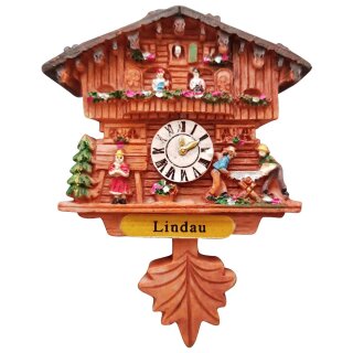 Kühlschrankmagnet Alpen Kuckucksuhr Magnet  Urlaubserinnerung Mitbringsel Deko - Lindau