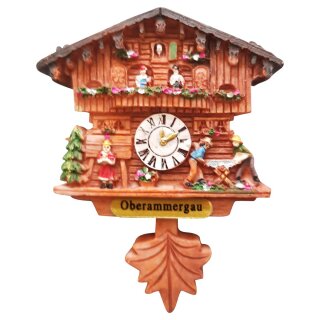 Kühlschrankmagnet Alpen Kuckucksuhr Magnet  Urlaubserinnerung Mitbringsel Deko - Oberammergau