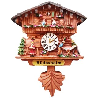 Kühlschrankmagnet Alpen Kuckucksuhr Magnet  Urlaubserinnerung Mitbringsel Deko - Rüdesheim