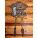 Kühlschrankmagnet Alpen Kuckucksuhr Magnet  Wetterhaus Thermometer Deko - Rüdesheim