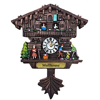 Kühlschrankmagnet Alpen Kuckucksuhr Magnet  Urlaubserinnerung Mitbringsel Deko - Mullhouse
