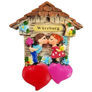 Kuckucksuhr Magnet Polyresin Kühlschrank Kuss 3D Paar Deutschland - Würzburg