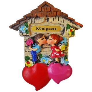 Kuckucksuhr Magnet Polyresin Kühlschrank Kuss 3D Paar Deutschland - Königssee