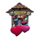 Kühlschrankmagnet Alpen Kuckucksuhr Magnet LiebespaarMitbringsel Deko - Schwarzwald