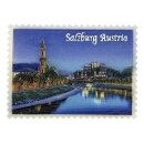 Salzburg Magnet  Festung Hohensalzburg und Salzach Panorama