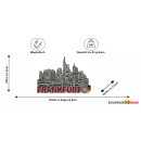 Premium Massiv Metall Magnet Frankfurt am Main Skyline